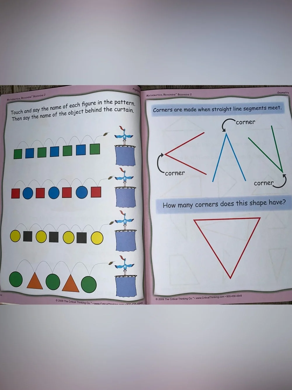 Mathematical Reasoning Beginning 2 Preschool Kindergarten Homeschool Workbook